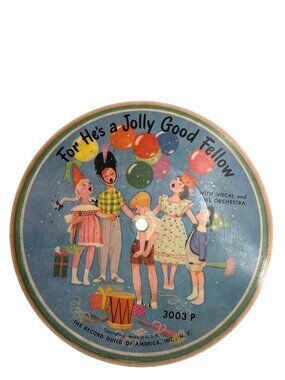 Happy Birthday For Hes a Jolly Good Fellow 7” Record 3003P Record Guild of Ameri